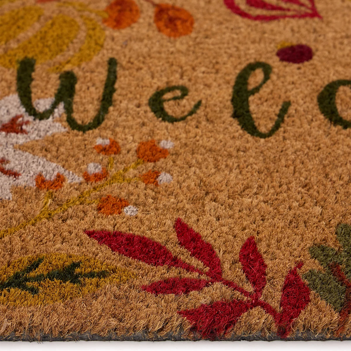 Autumnal Welcome Coir Doormat