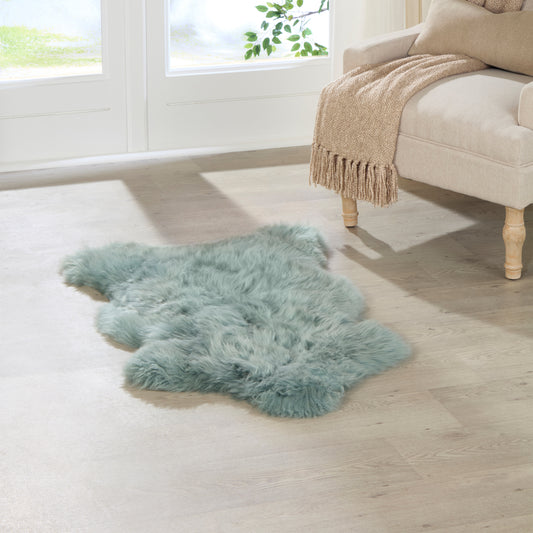 Mint Green British Sheepskin Rug