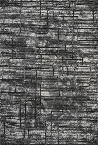 Belgravia Cobble Anthracite Grey Rug