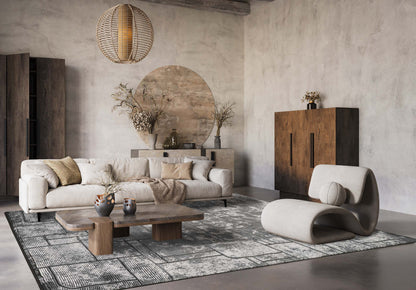 Belgravia Cobble Anthracite Grey Rug