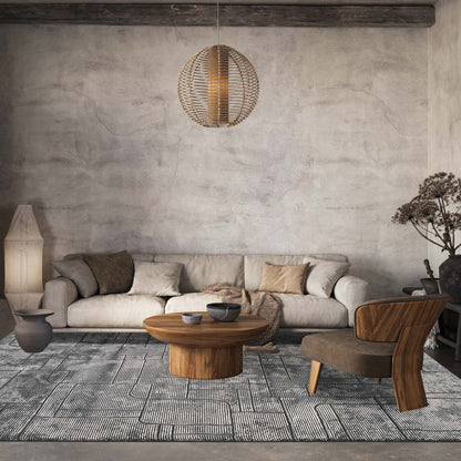 Belgravia Cobble Anthracite Grey Rug