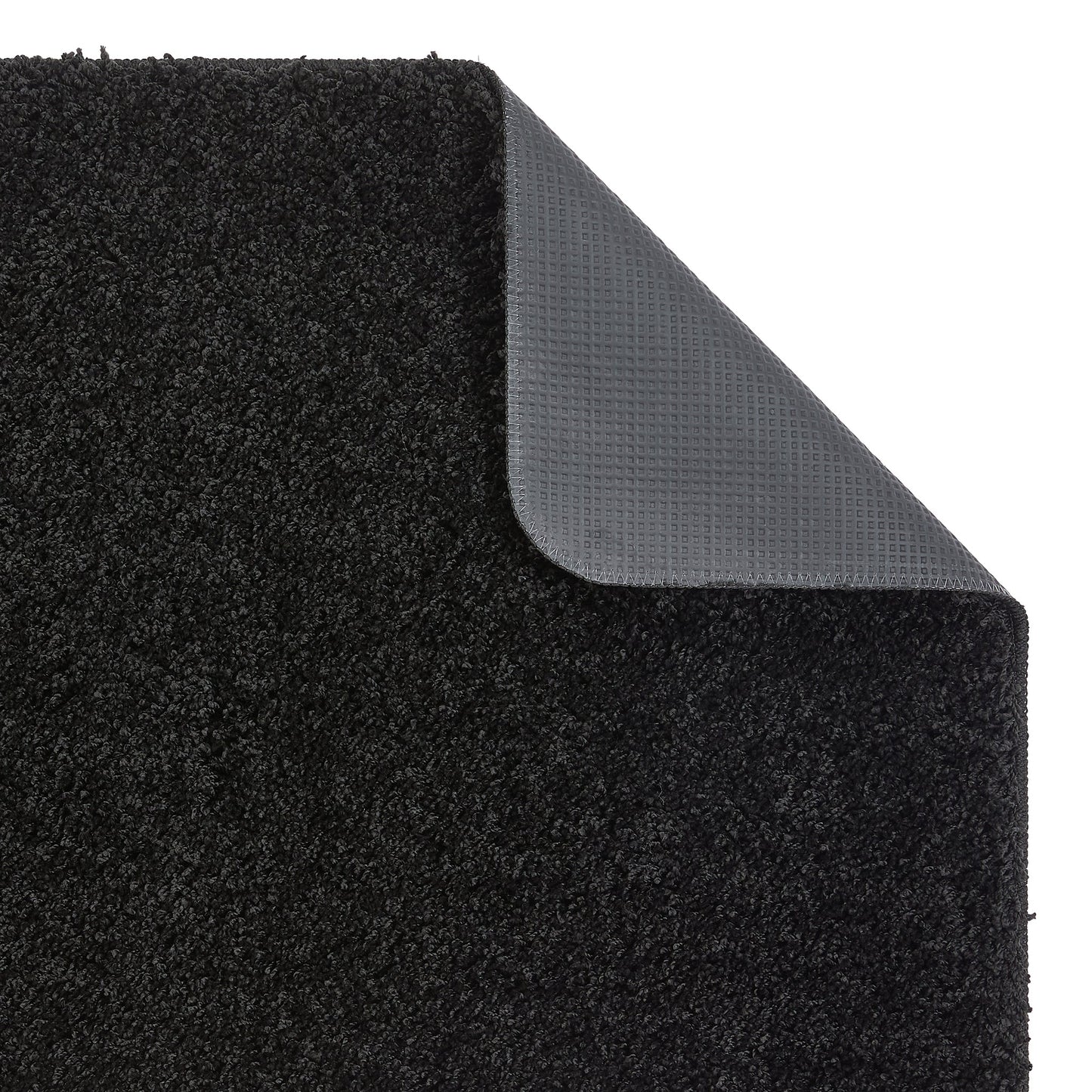 My Rug Black Medium Shaggy Machine Washable Rug 140cm x 200cm