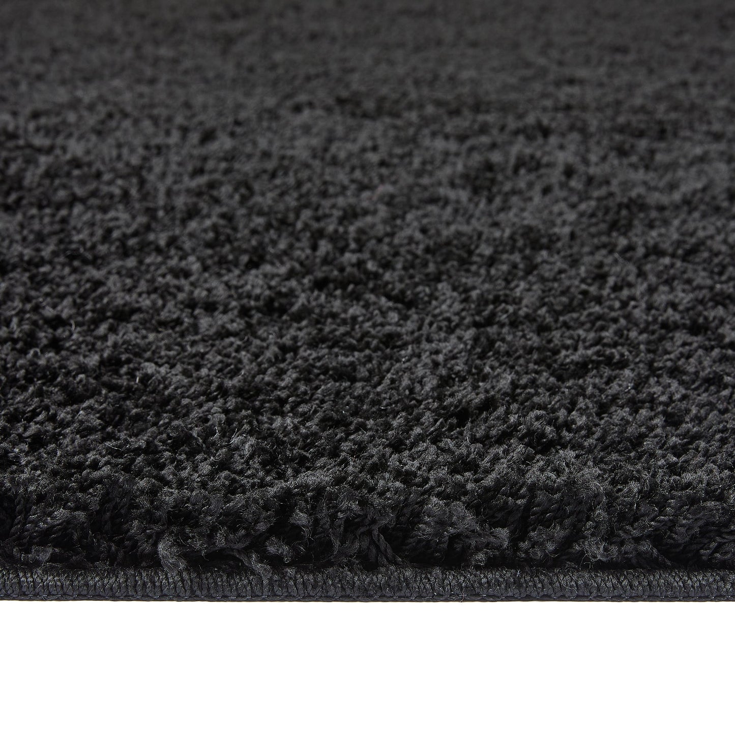 My Rug Black Medium Shaggy Machine Washable Rug 140cm x 200cm