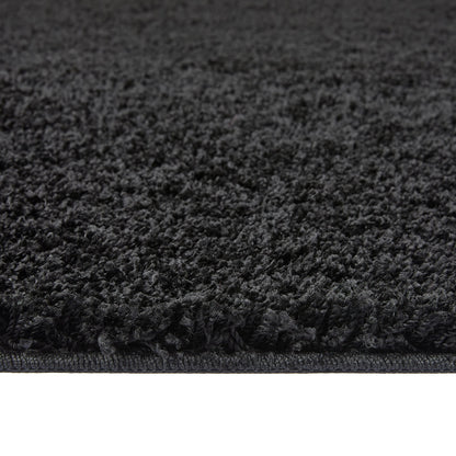 My Rug Black Medium Shaggy Machine Washable Rug 140cm x 200cm