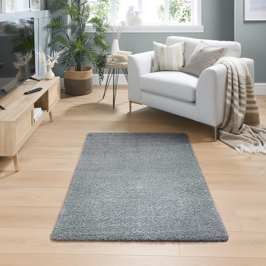 My Rug Fleck Blue Medium Shaggy Machine Washable Rug 140cm x 200cm