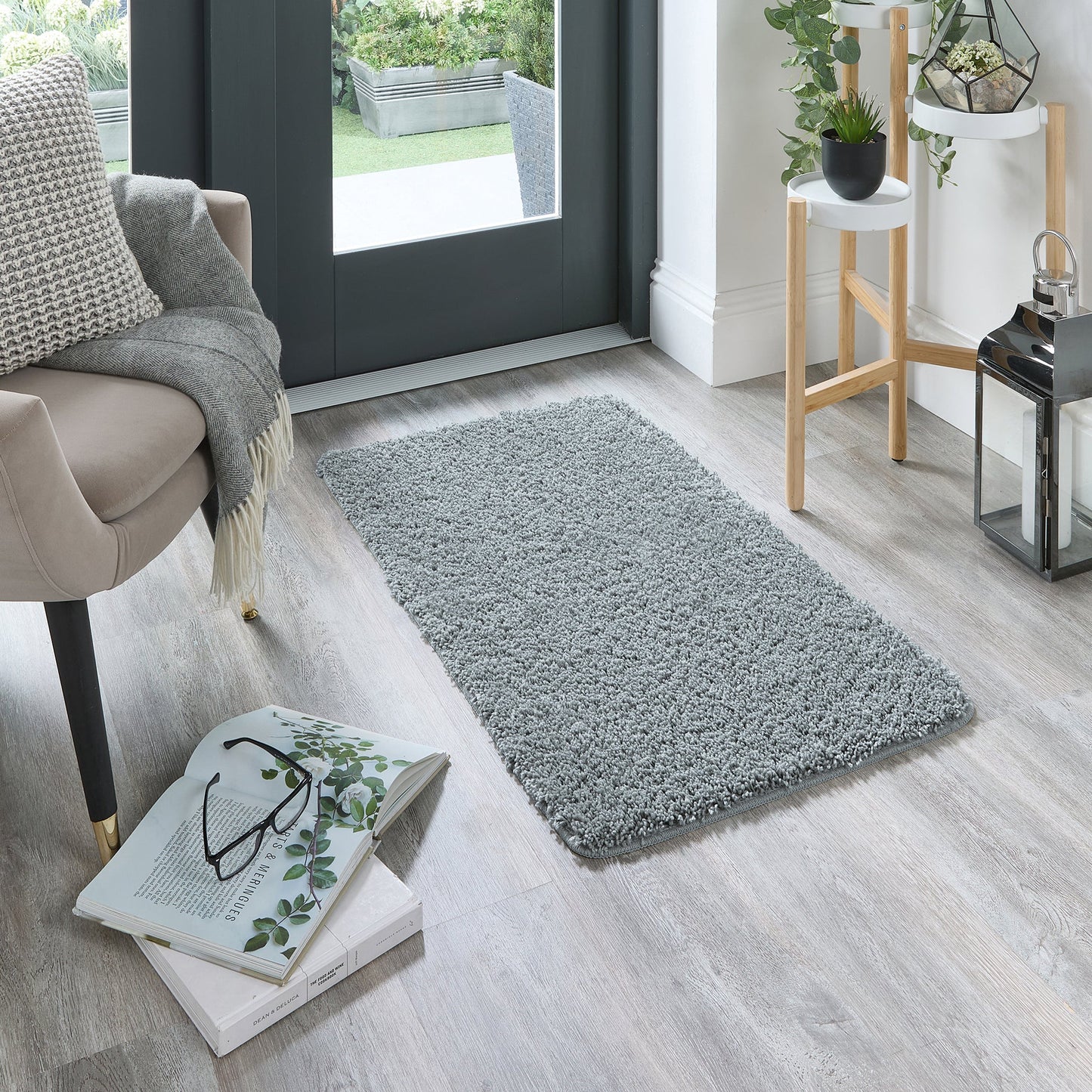 My Rug Fleck Blue Medium Shaggy Machine Washable Rug 140cm x 200cm