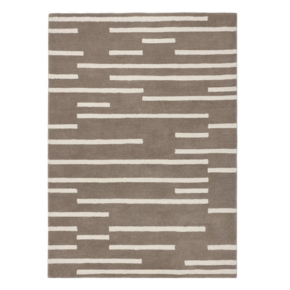 Origins Broken Stripe Beige Modern Wool Rug