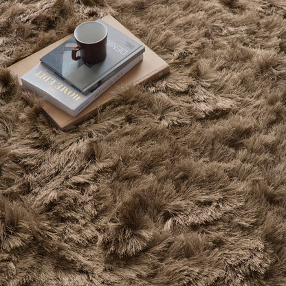 Origins Glamour Deluxe Champagne Light Brown Soft Pile Rug
