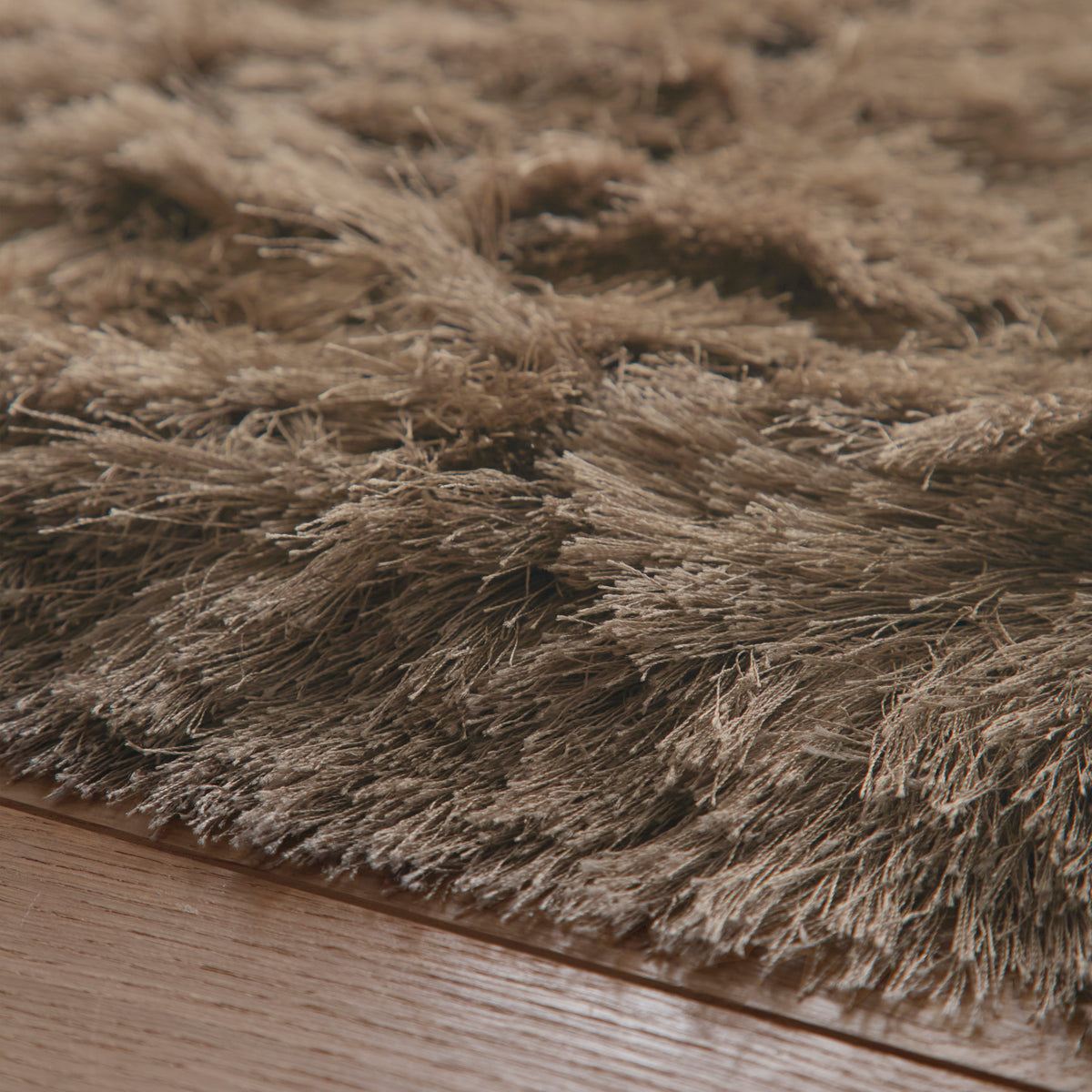 Origins Glamour Deluxe Champagne Light Brown Soft Pile Rug