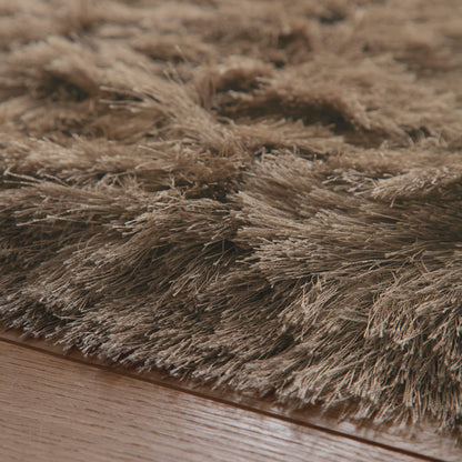 Origins Glamour Deluxe Champagne Light Brown Soft Pile Rug