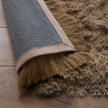 Origins Glamour Deluxe Champagne Light Brown Soft Pile Rug