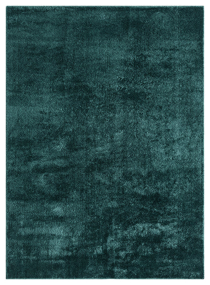 Comfy Plain Emerald Green Washable Rug