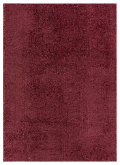 Comfy Plain Red Washable Rug