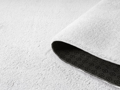 Comfy Plain Silver Washable Rug