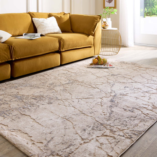 Origin Calacatta Earth Natural Cream and Brown Rug 200cm X 290cm