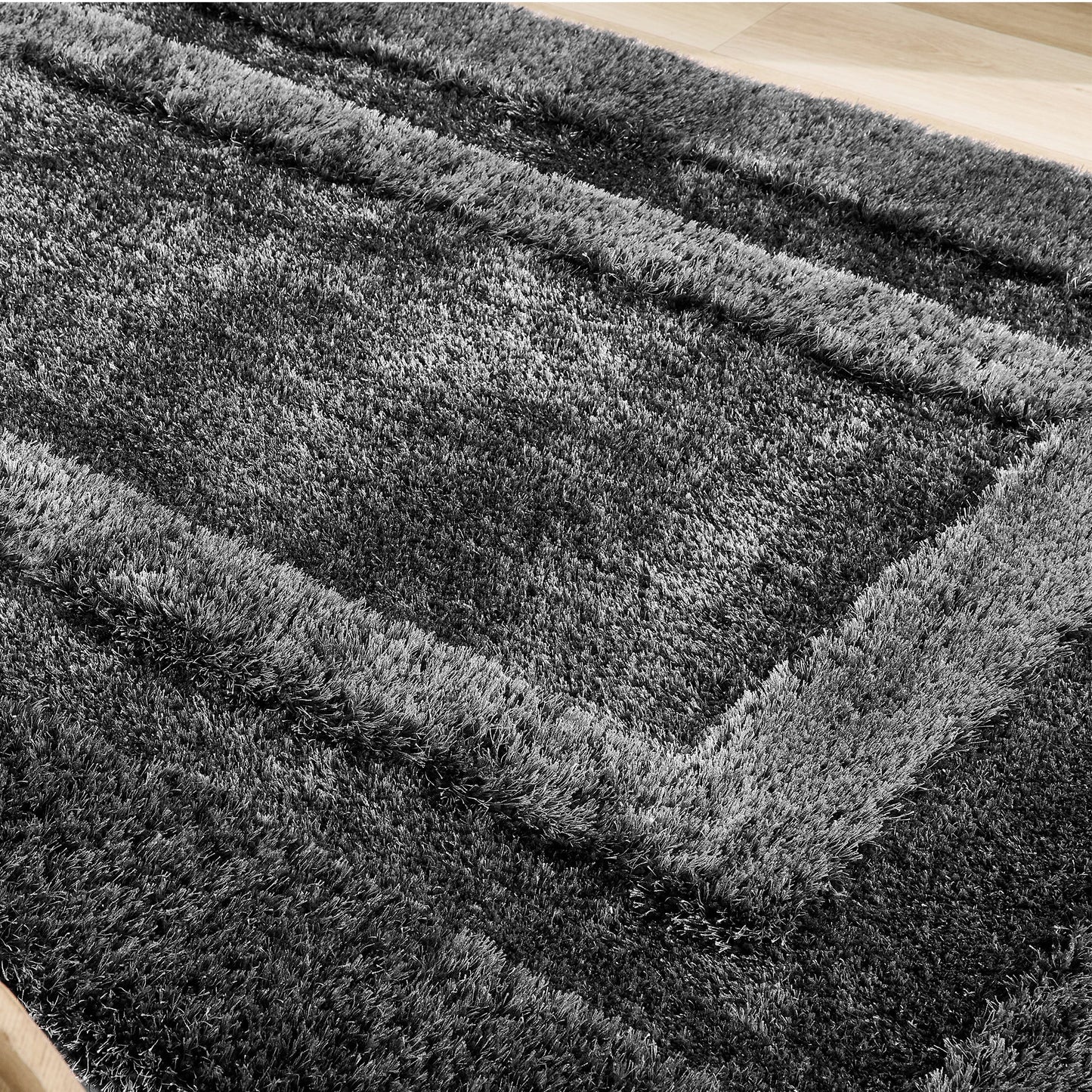 Origins Frame Large Charcoal Grey Rug
