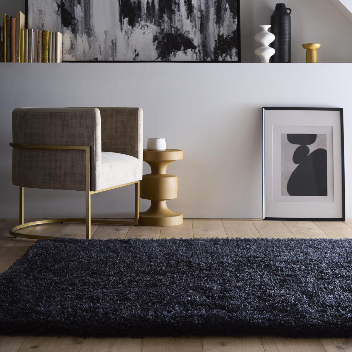 Chicago Rug Origins Chicago Black Soft Pile Shaggy Rug – Rugicity