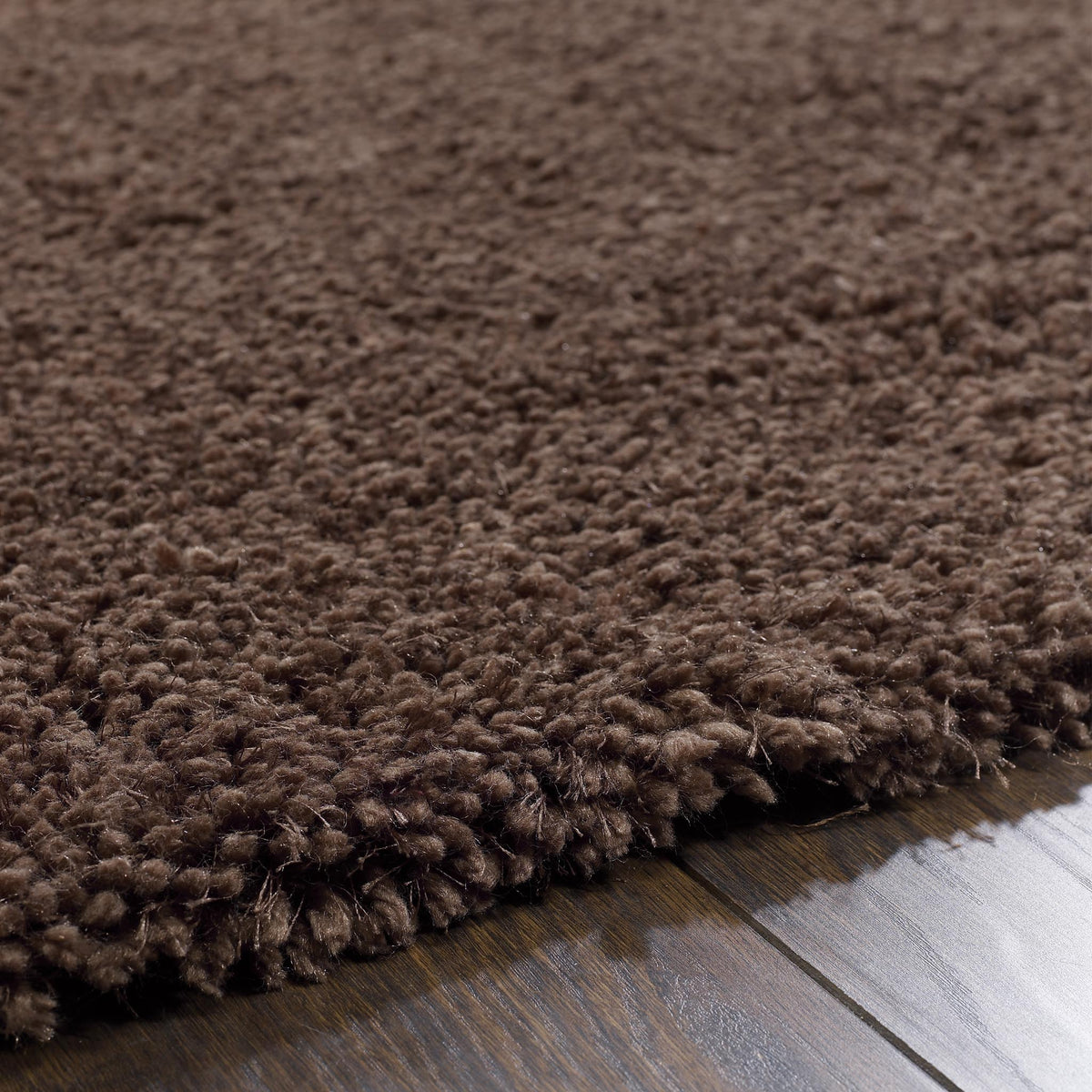 Origins Chicago Chocolate Brown Soft Pile Shaggy Rug