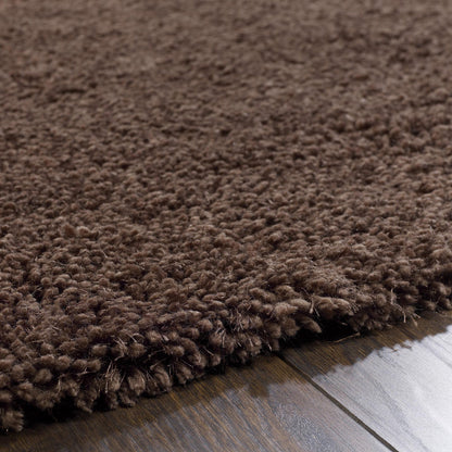 Origins Chicago Chocolate Brown Soft Pile Shaggy Rug