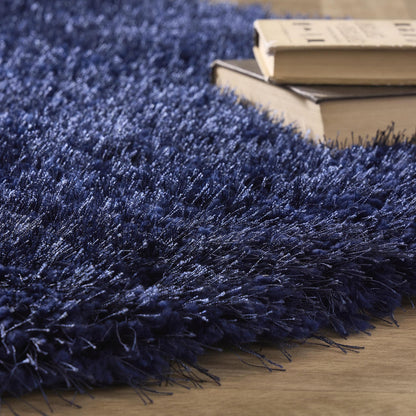 Origins Chicago Indigo Soft Pile  Shaggy Rug