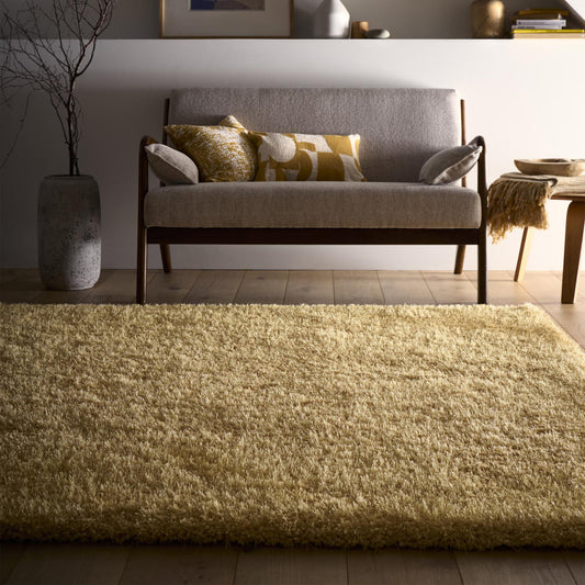 Origins Chicago Ochre Yellow Soft Pile Rug