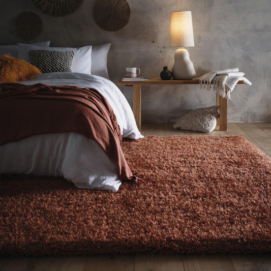 Origins Chicago Rust Brown Soft Pile Rug