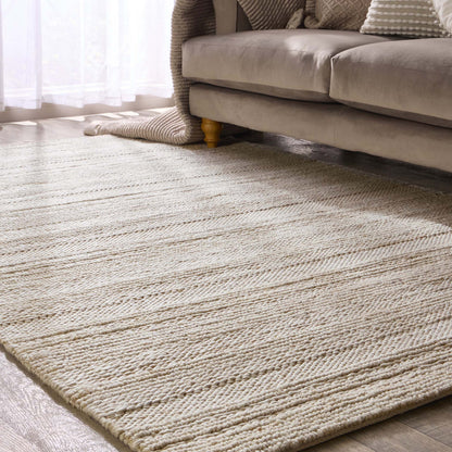 Origins Chunky Knit Cream Wool Rug