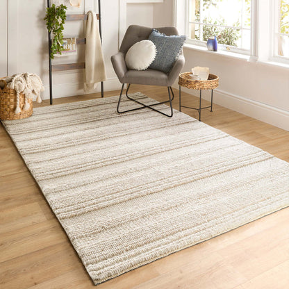 Origins Chunky Knit Cream Wool Rug