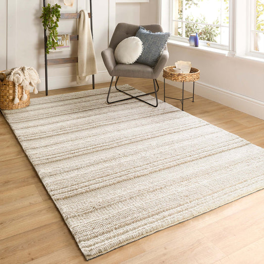 Origins Chunky Knit Cream Wool Rug