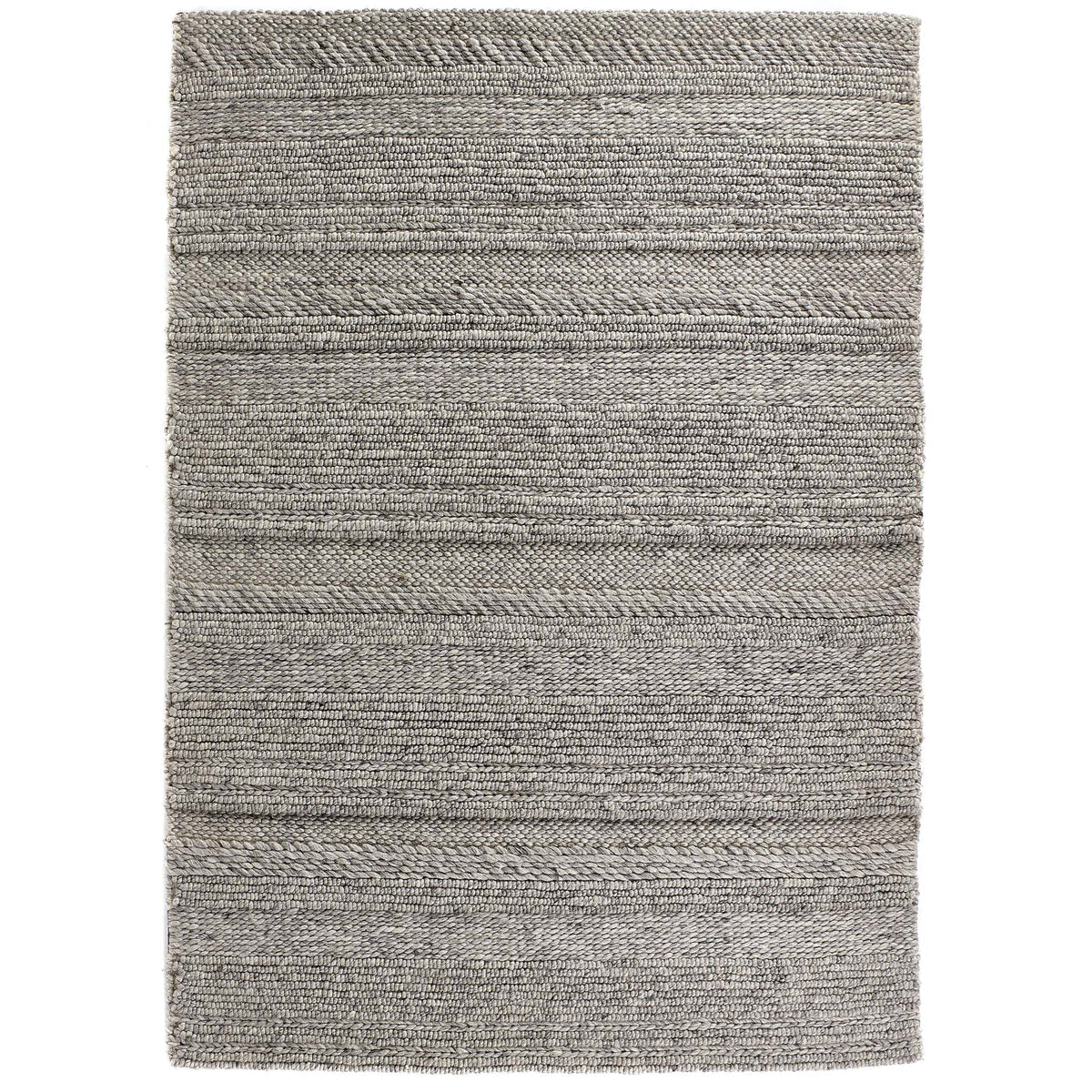 Origins Chunky Knit Natural / Grey Wool Rug