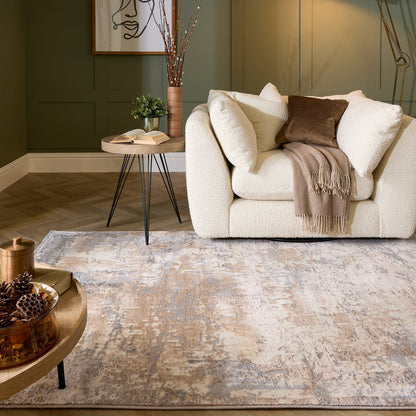 Origins Aura Cosimo Large Distressed Blue Grey Rug 160cm x 230cm