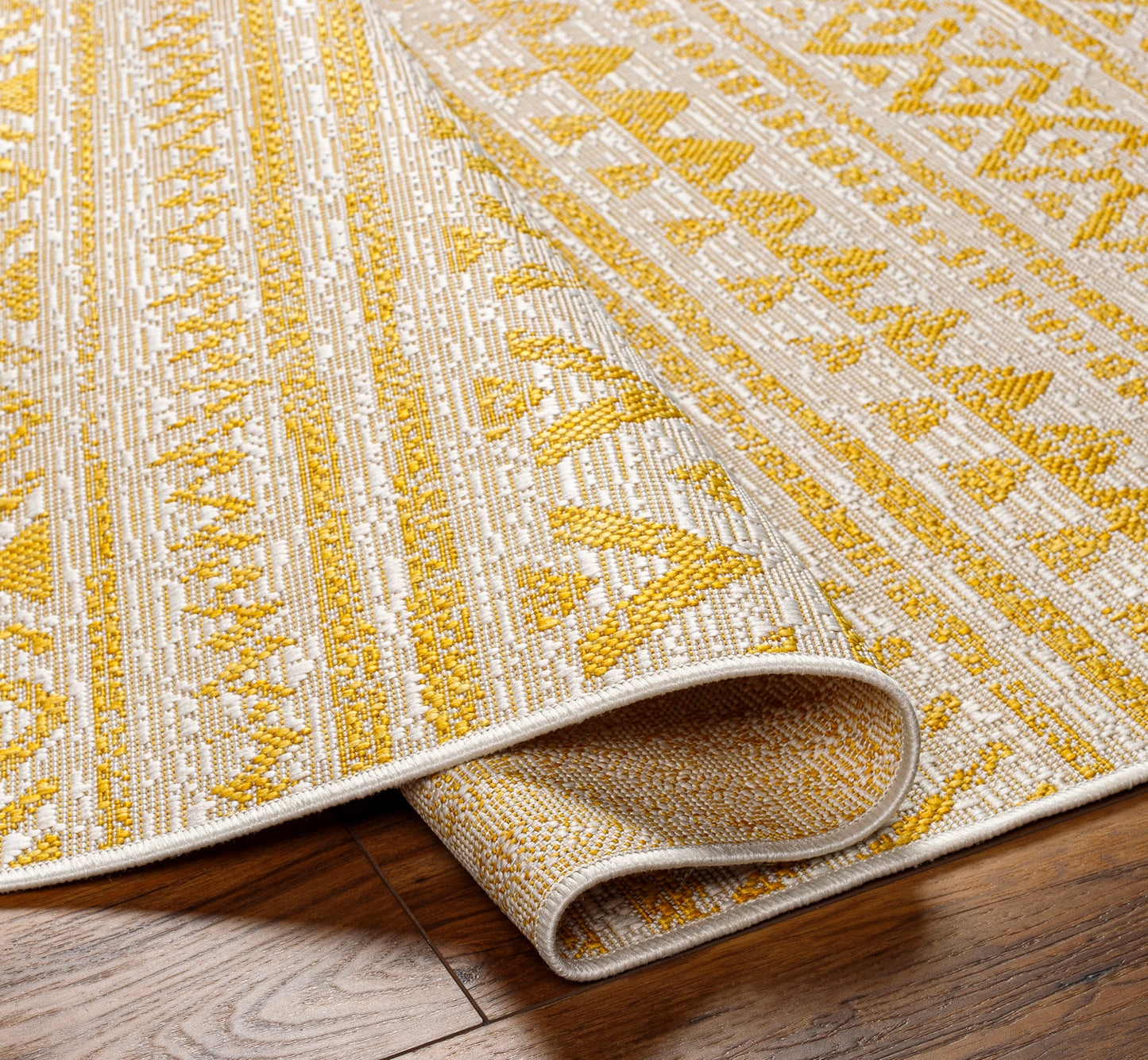 Eagean Global Yellow Tribal Geometric Rug