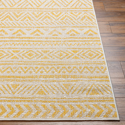 Eagean Global Yellow Tribal Geometric Rug