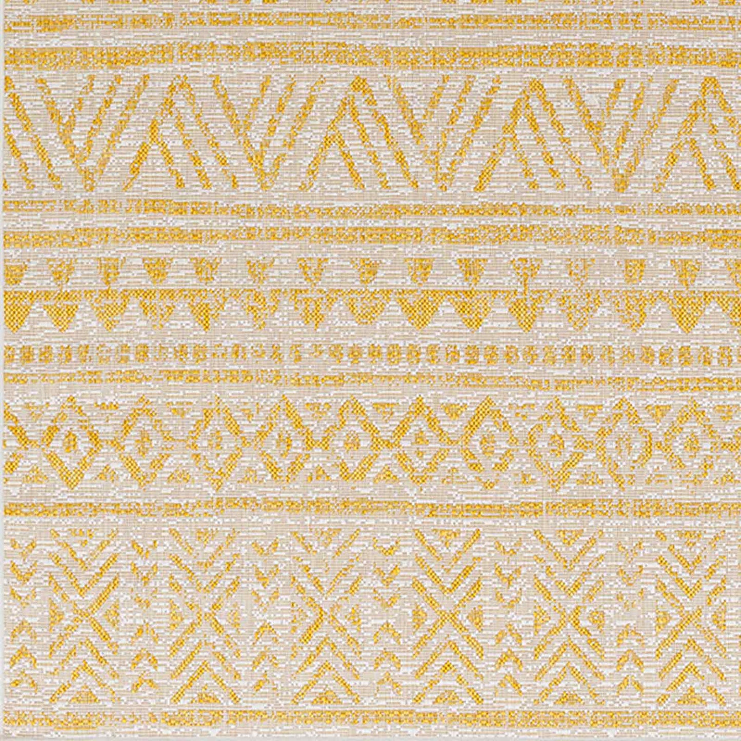 Eagean Global Yellow Tribal Geometric Rug