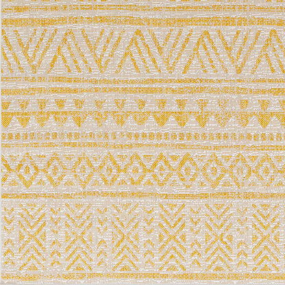 Eagean Global Yellow Tribal Geometric Rug
