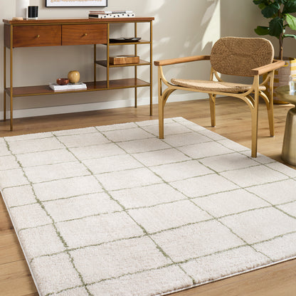 Tivoli Cream Washable Shaggy Rug