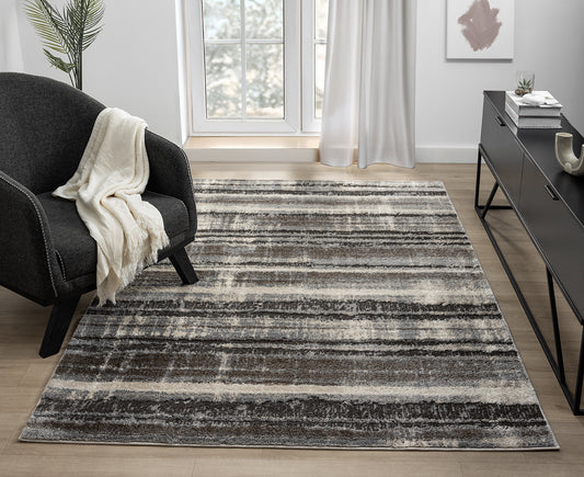 Eleanor Linear Grey Rug