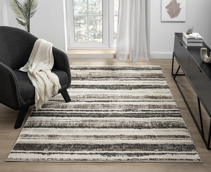 Eleanor Linear Brown Mocha Rug