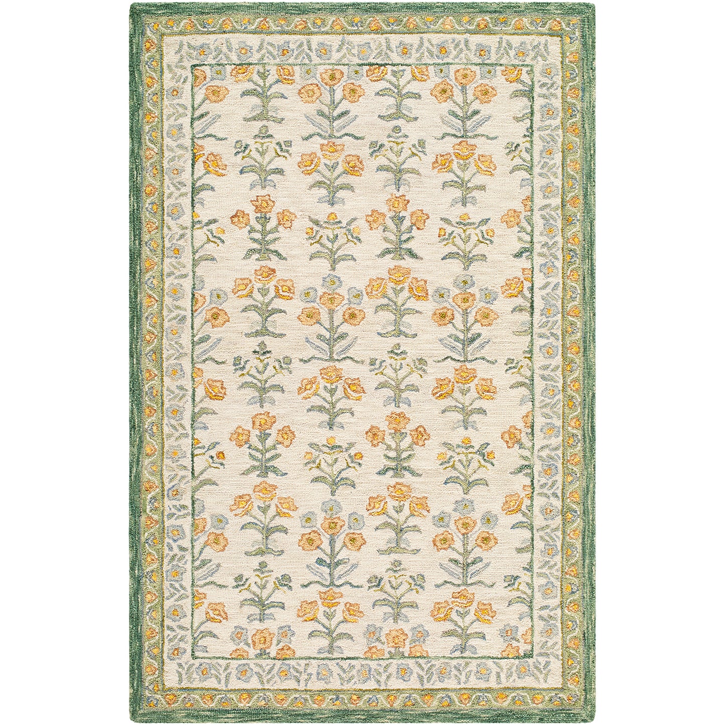 Fairfax Global Olive Traditional Wool Rug