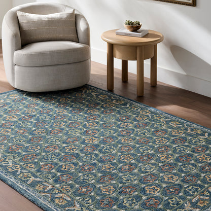 Fairfax Global Blue Traditional Wool Rug