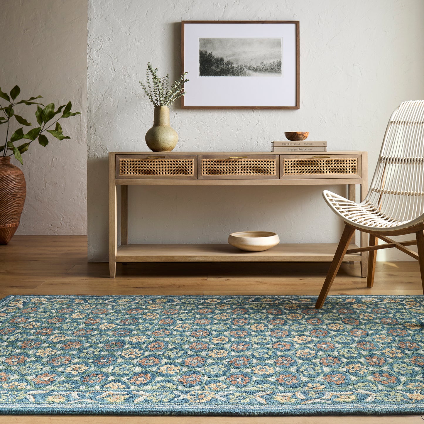Fairfax Global Blue Traditional Wool Rug
