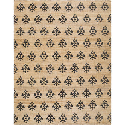 Fiorina Global Sandstone and Black Jute Rug