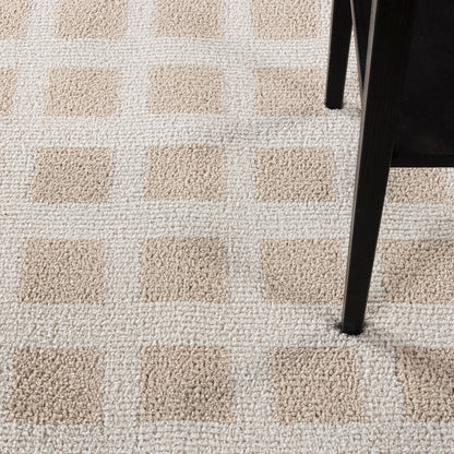 Fossay Cream and Beige  Washable Modern Shaggy Rug
