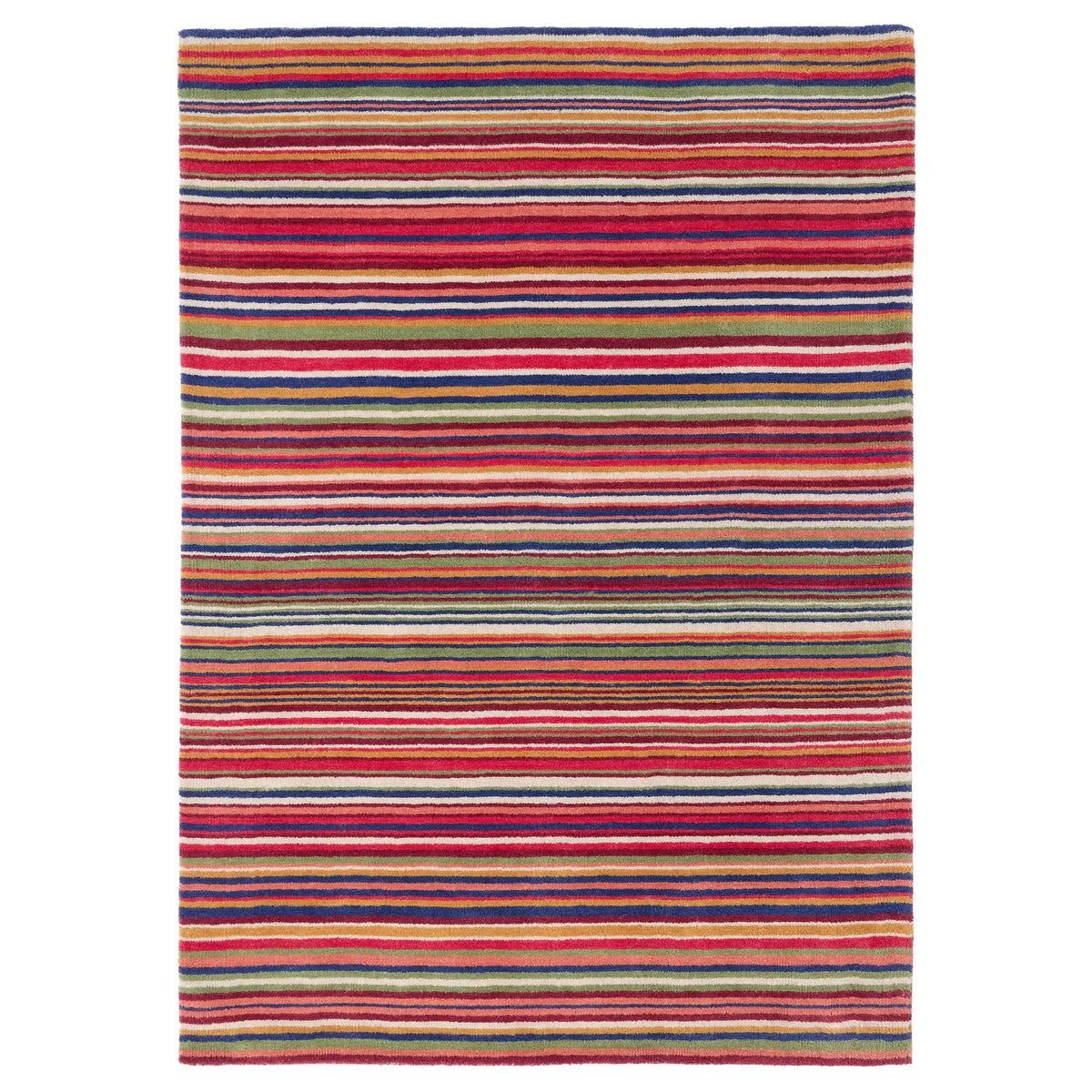 Origin Fine Stripes Multicoloured Wool Rug