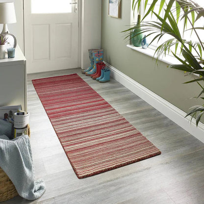 Origins Fine Stripes Red Wool Rug