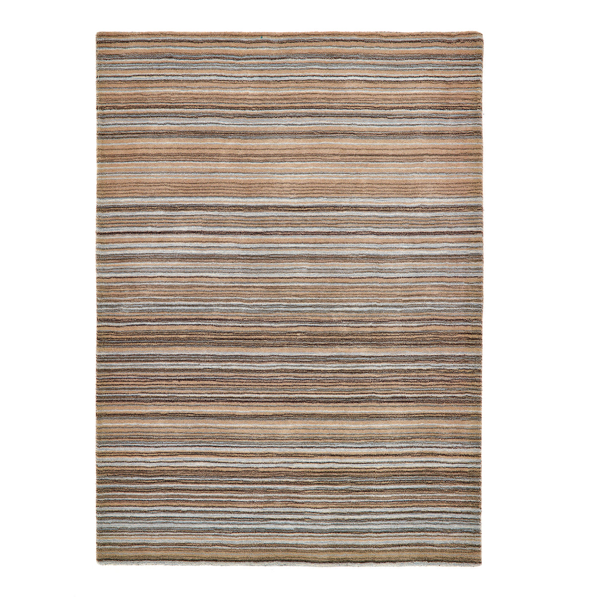 Origins Fine Stripes Beige / Brown Wool Rug