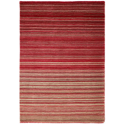 Origins Fine Stripes Red Wool Rug