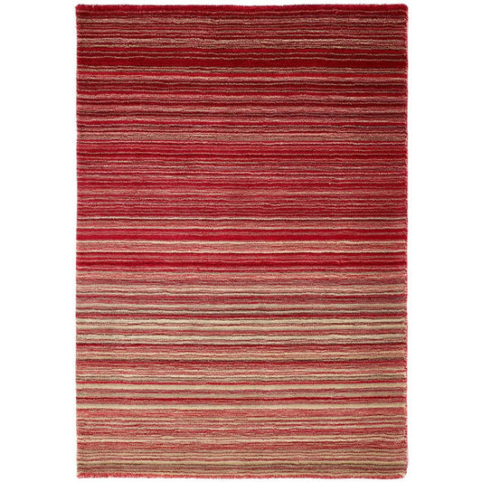 Origins Fine Stripes Red Wool Rug
