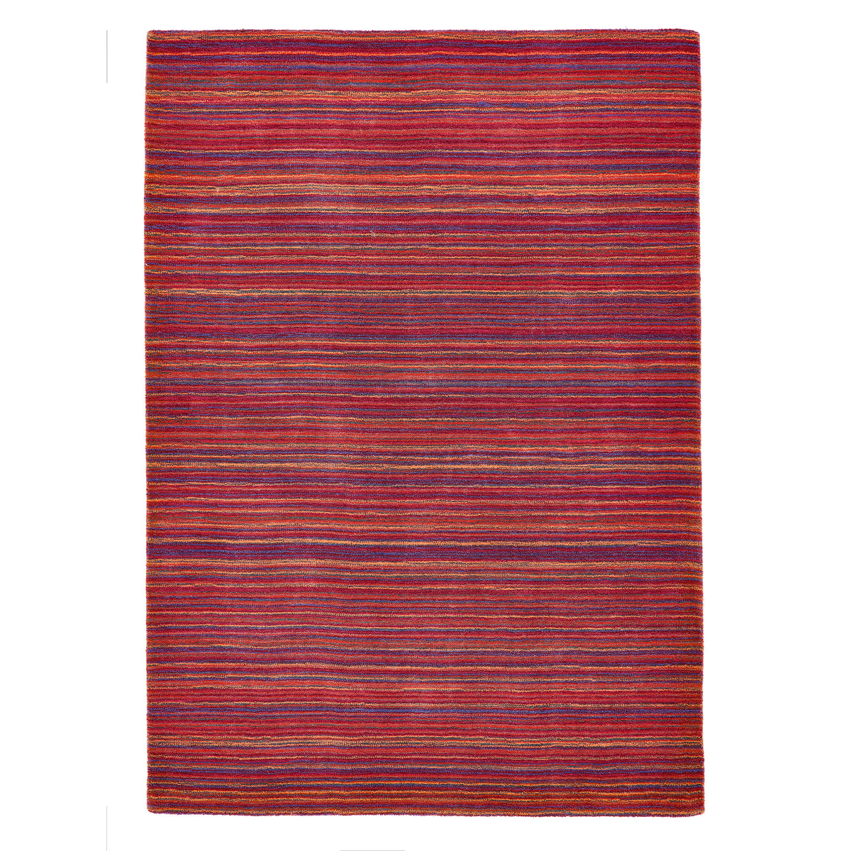 Origins Fine Stripes Purple and Pink Wool Rug
