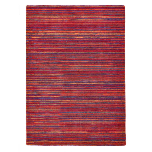 Origins Fine Stripes Purple / Pink Wool Rug